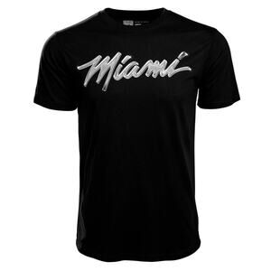 Court Culture Men's Platinum Miami Heat Short Sleeve T Shirt Size M